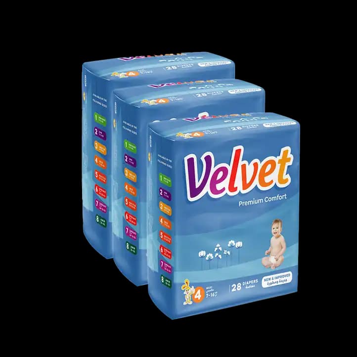 Velvet Comfort 4 Maxi 7-, 16kg 3 Pack