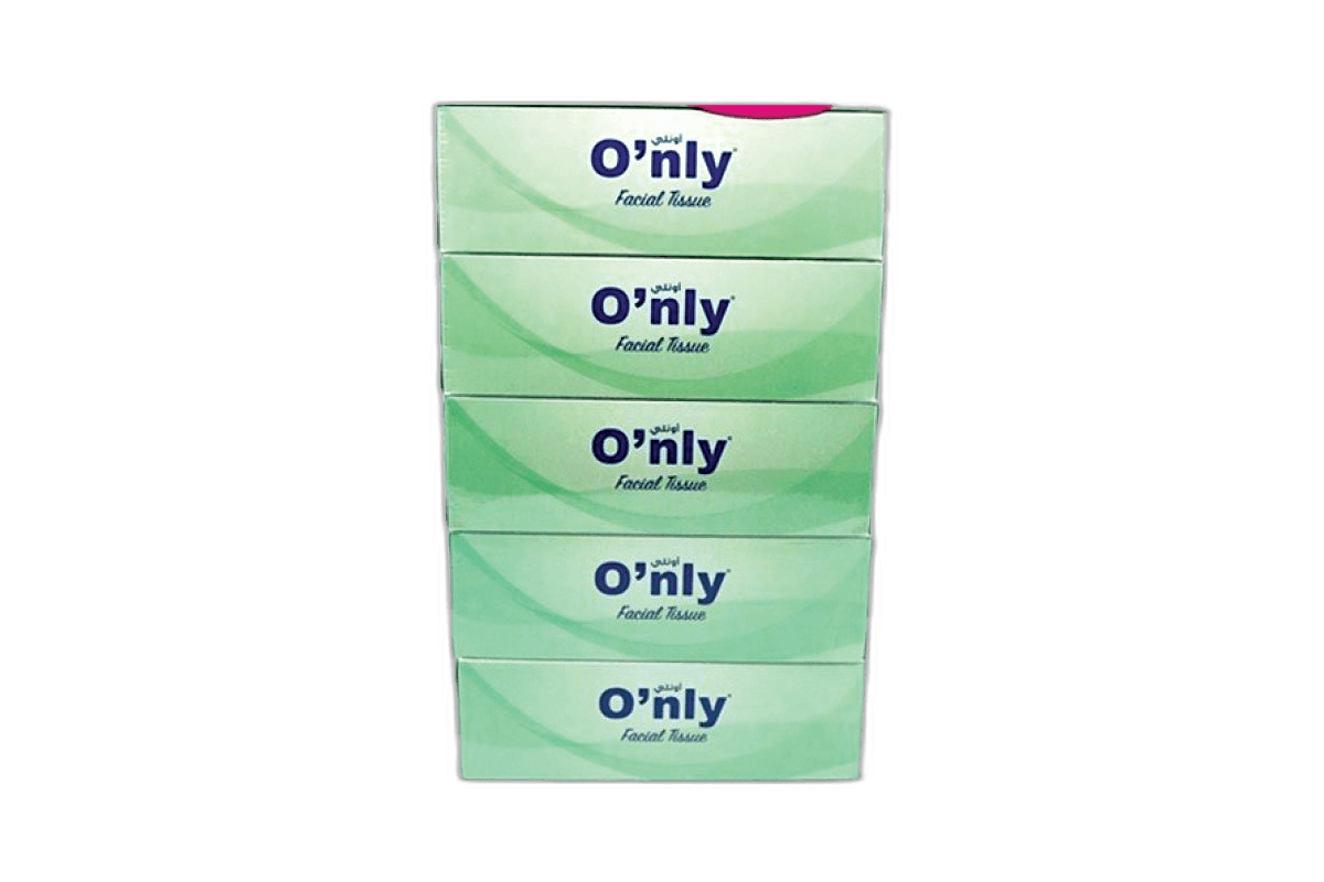 Only Facial Tissue (190 X 210mm) 2ply 5 x 200s