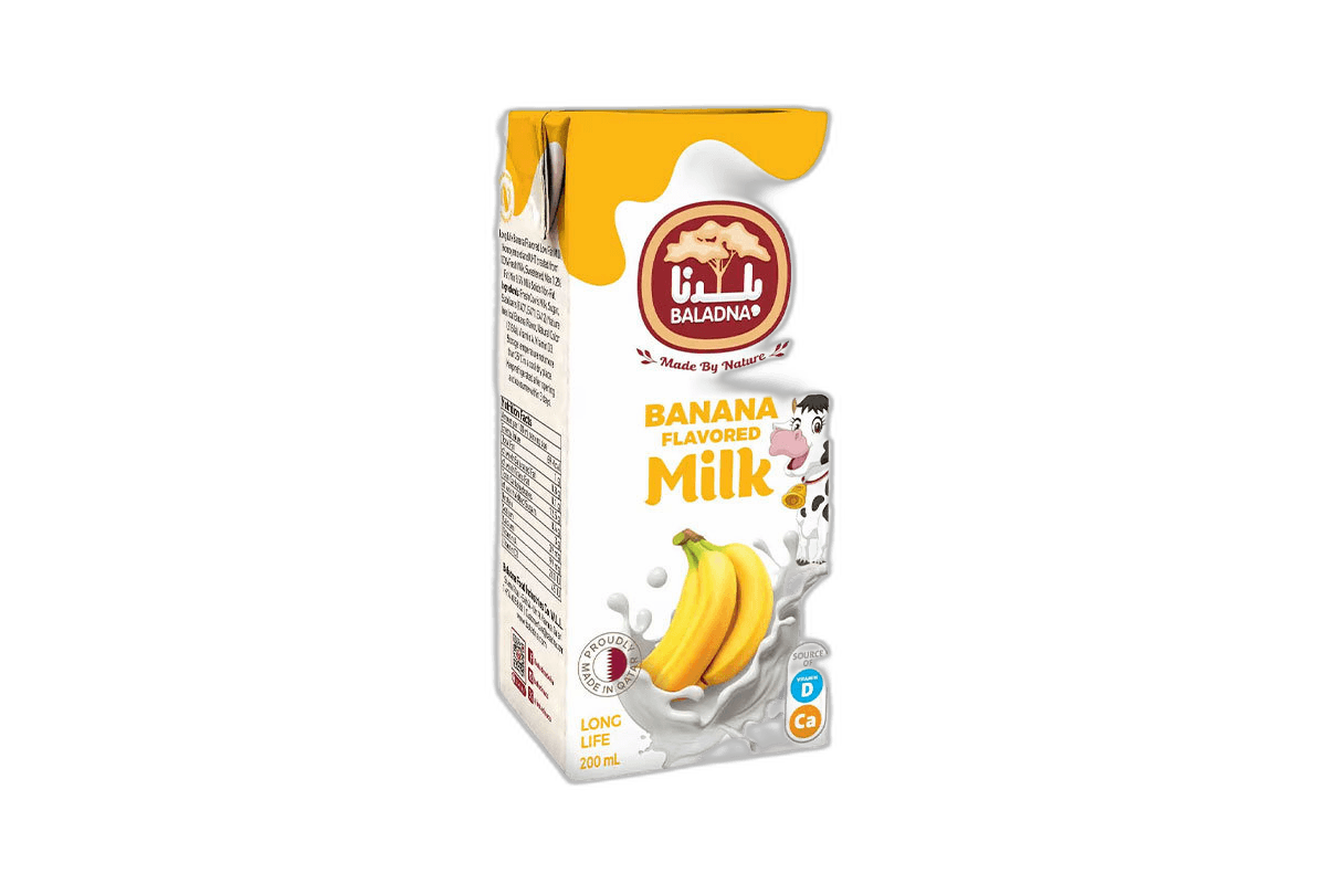 Shereen Low Fat Banana Long Life Milk 200 ml