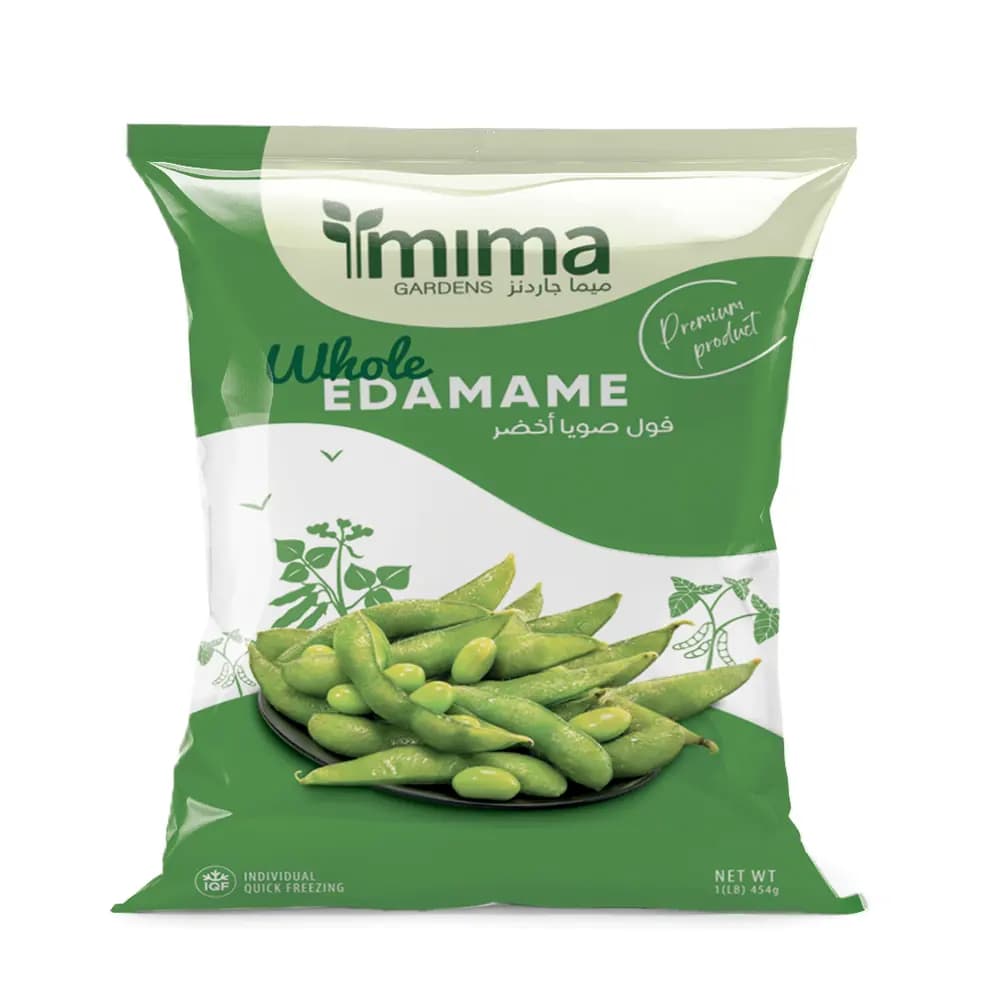 Mima Frozen Whole Edmame (Soya Beans), 454g