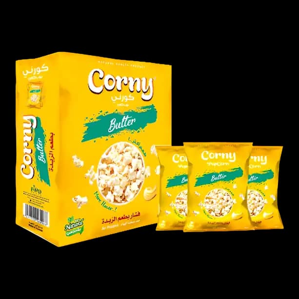 Corny Popcorn Butter Flavour, 25g x 10