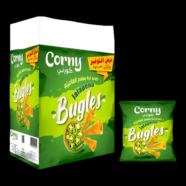 Corny Bugles Jalapeno Flavour 12 x, 14g