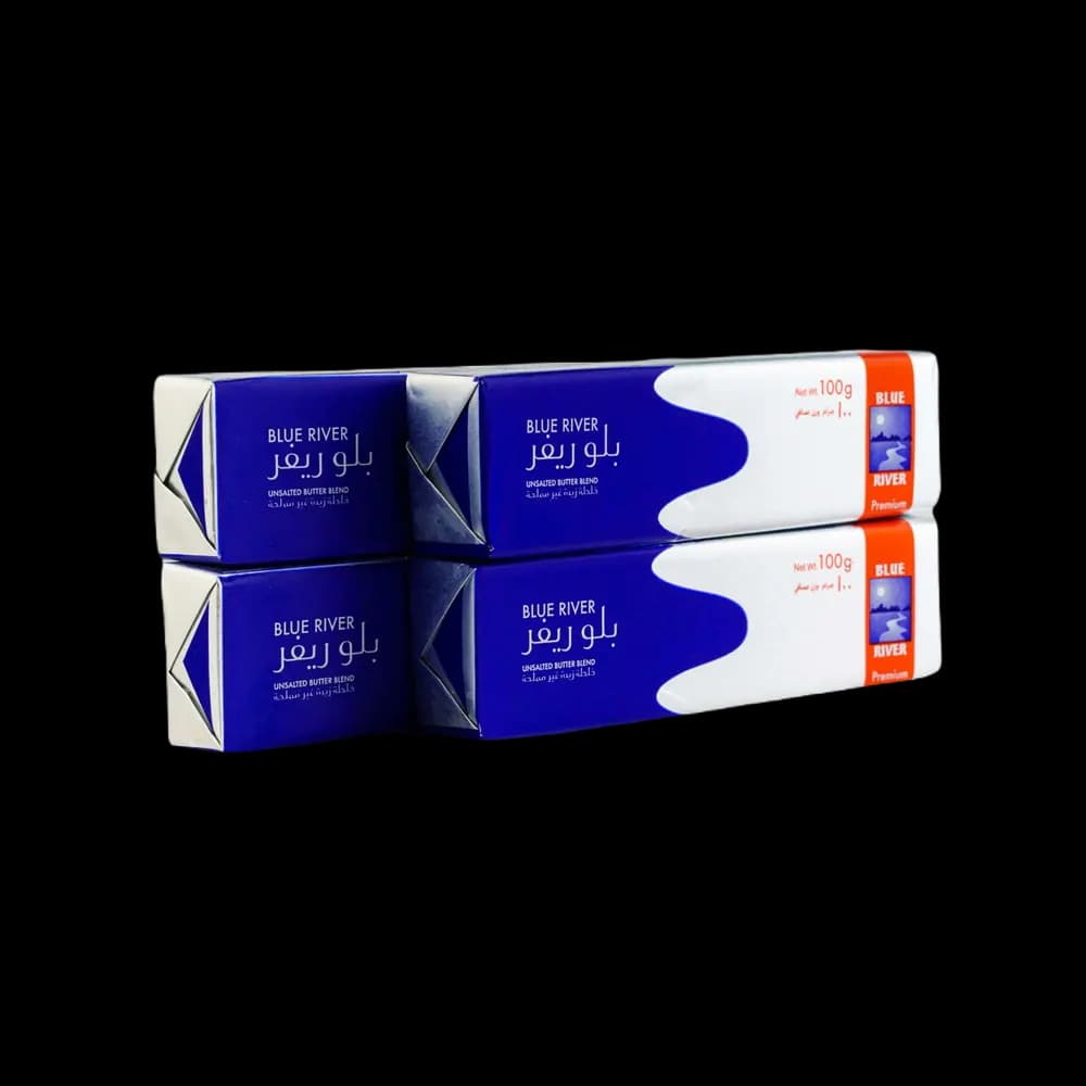 Blue River Blended Unsalted Butter 4 x, 100g