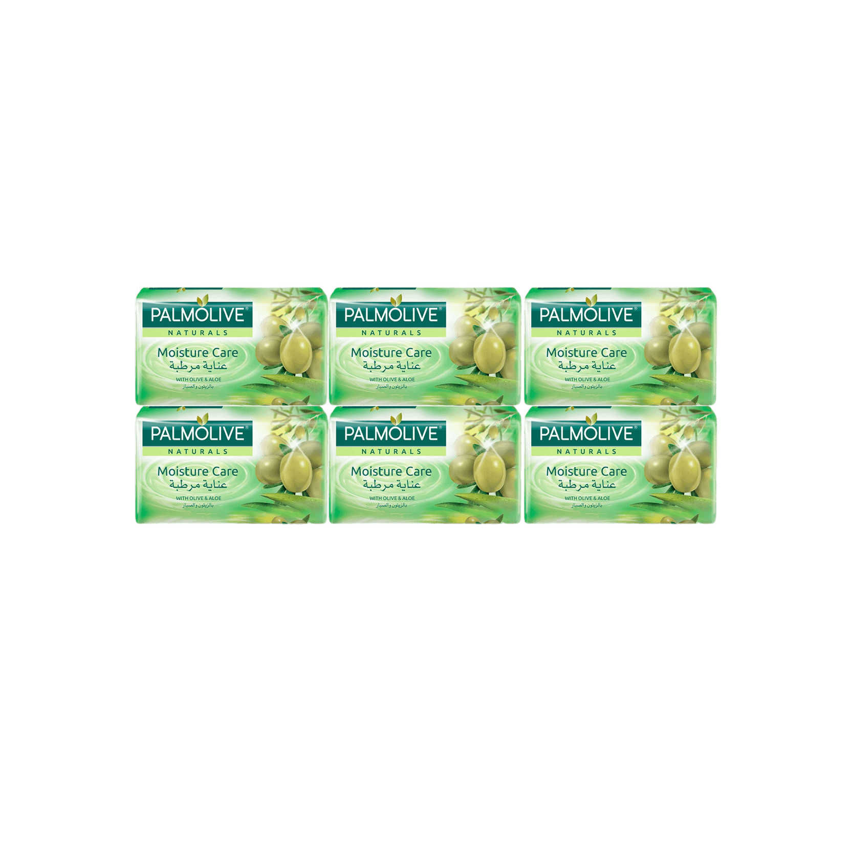 Palmolive Nat Aloe & Olive Green Soap 6 x 120 g