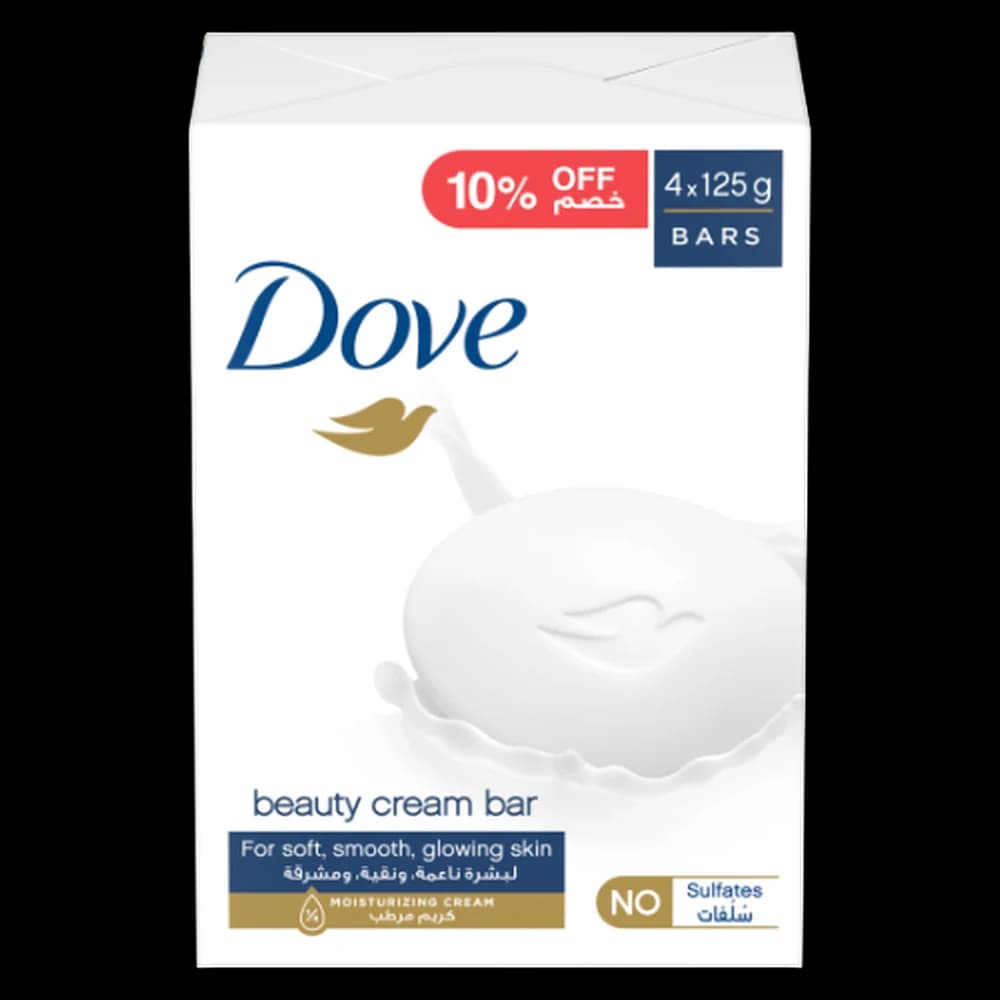 Dove Bar Beauty Cream, 125g x 4