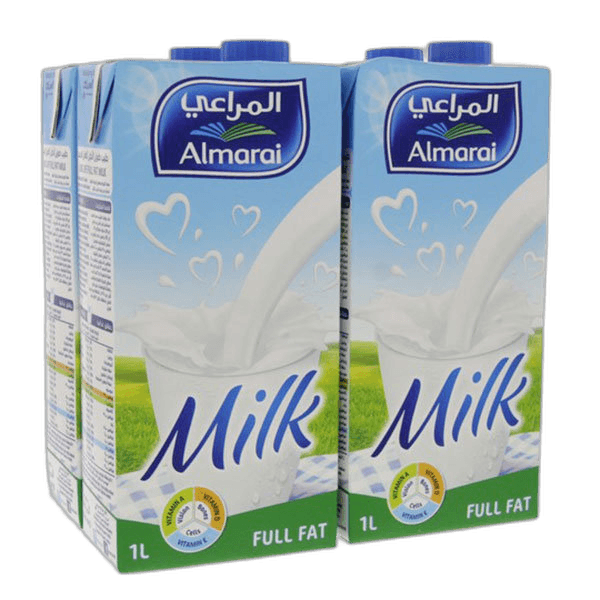 Almarai UHT Full Fat Milk Scap 4 x 1 L