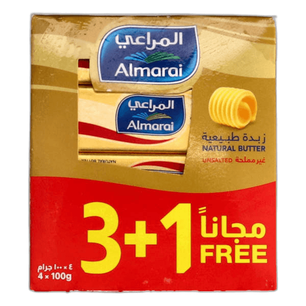 Almarai Natural Unsalted Butter 4 x 100 g