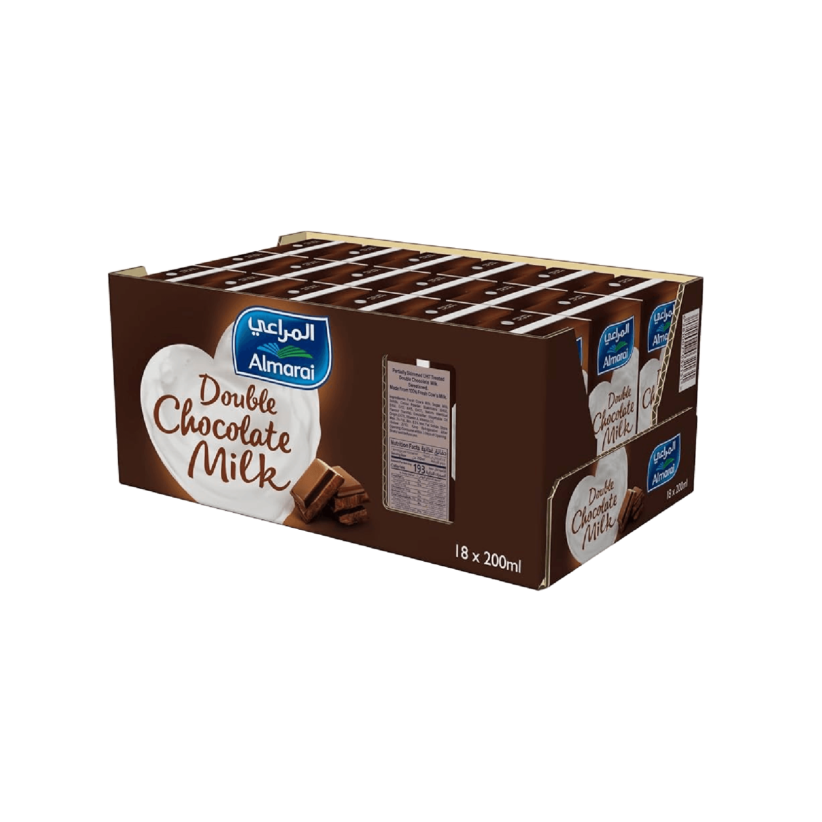 Almarai Double Chocolate UHT Milk 18 x 200 ml