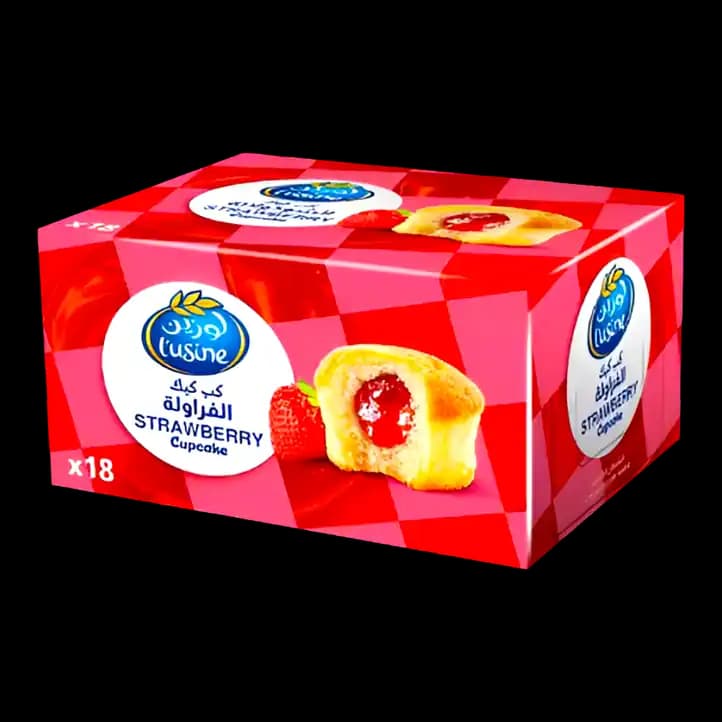 Lusine Cupcake Strawberry Duplex, 30g x 18