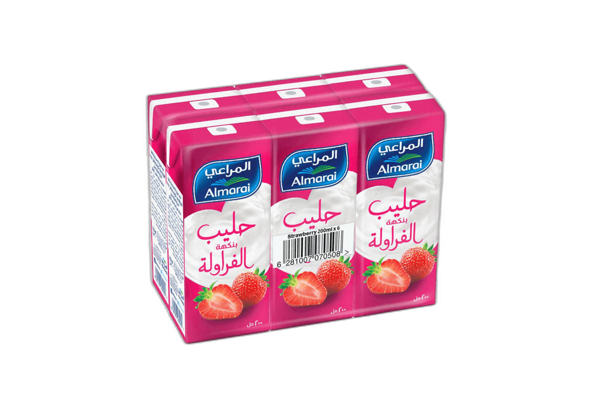 Almarai Strawberry UHT Milk 6 x 200 ml