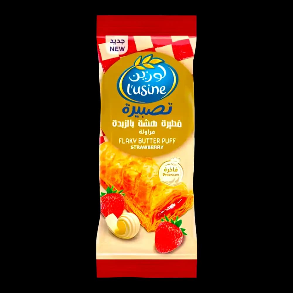 Almarai Lusine Puff Strawberry Non Yeasted, 80g