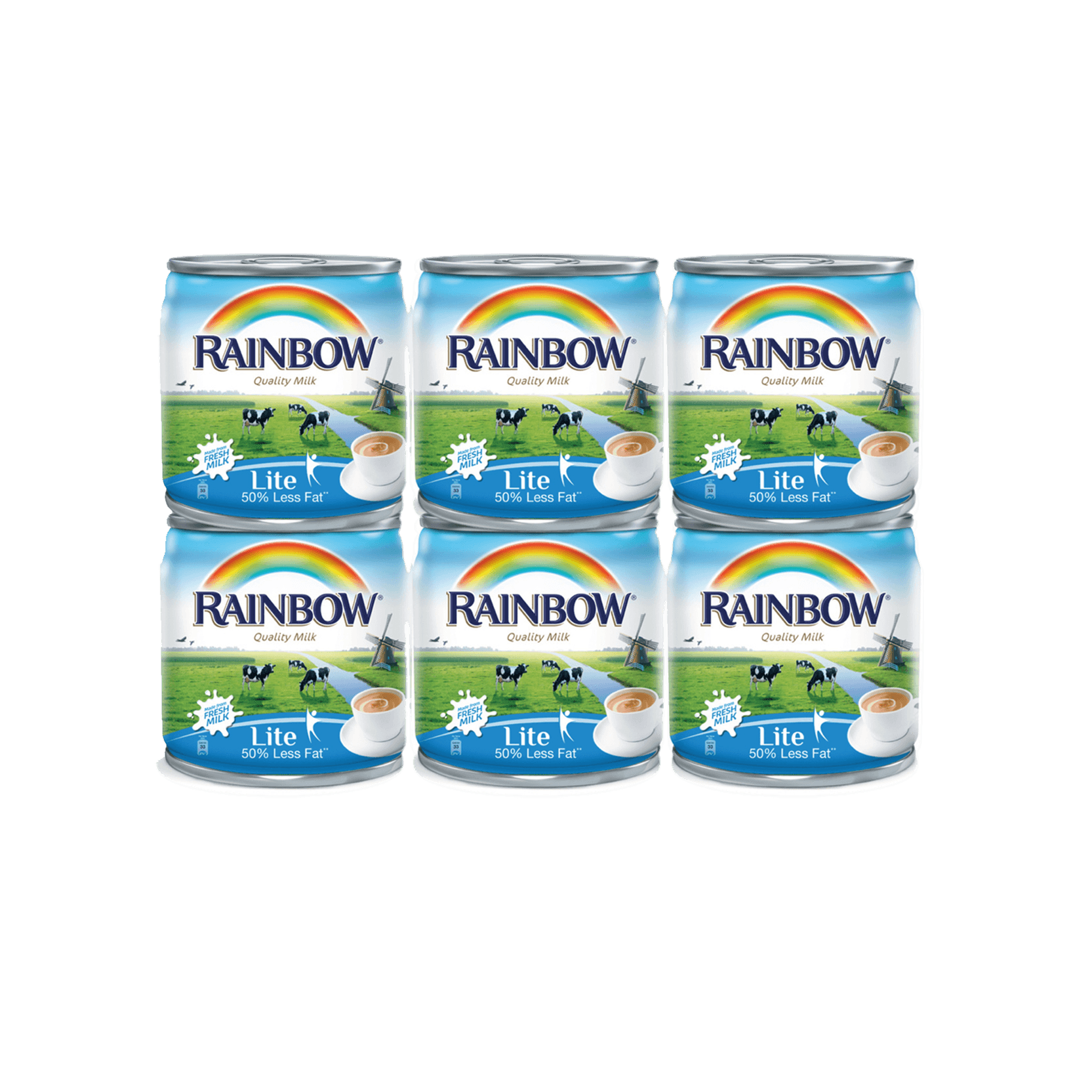 Rainbow Evaported Lite 170 g Vitamin D 6 pcs