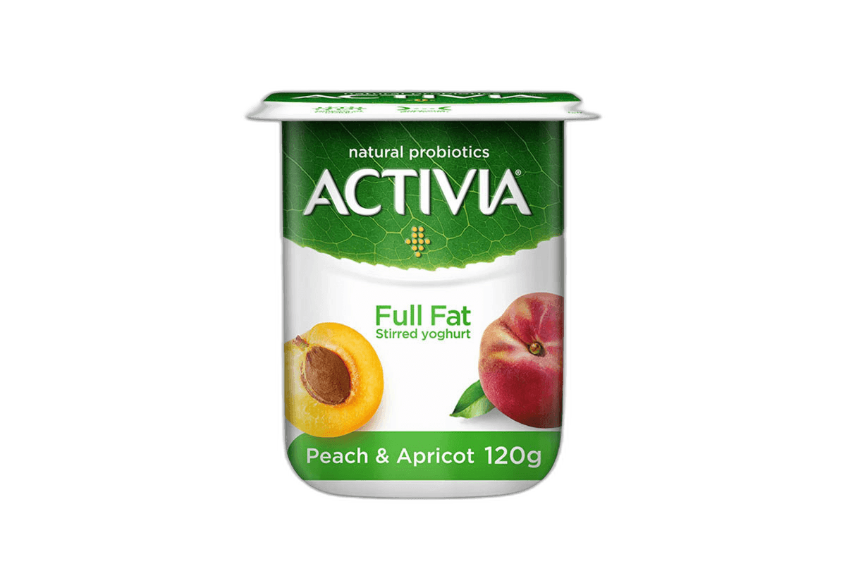 Activia Peach and Apricot Fruit Yogurt, 120g