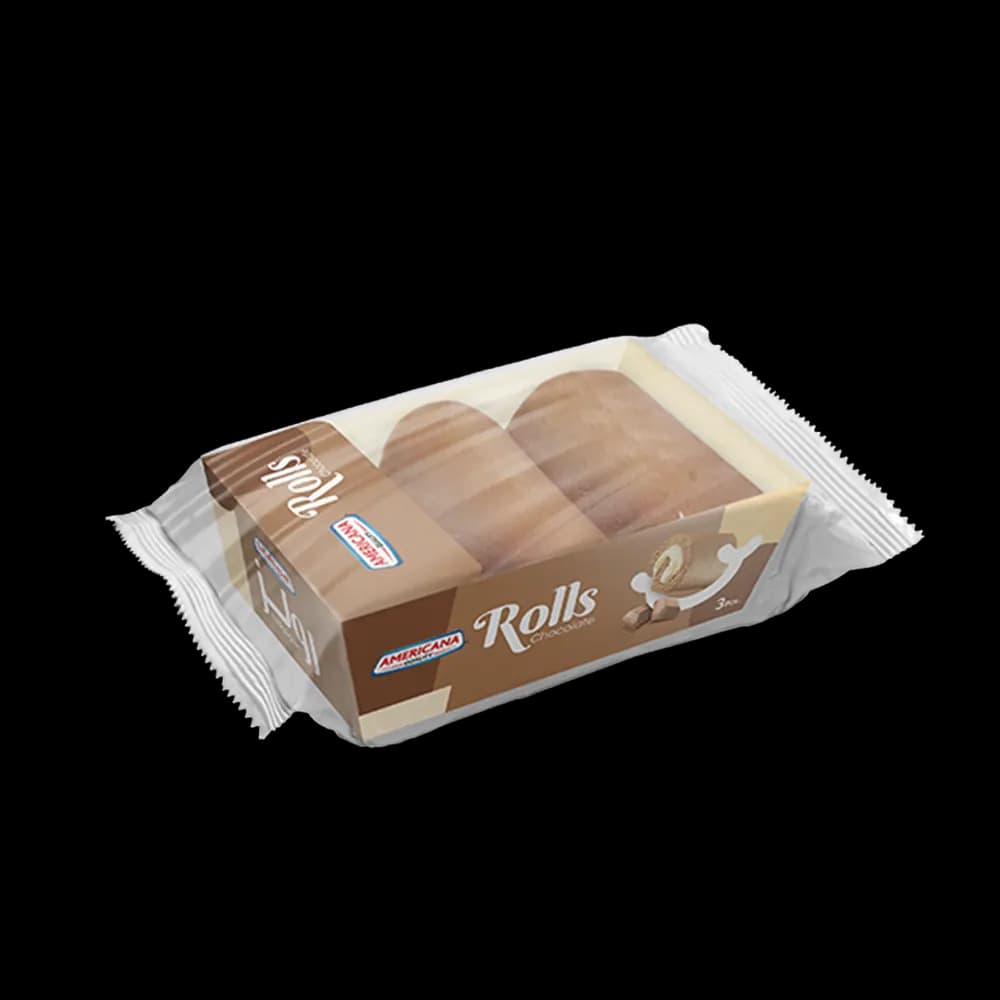 Americana Mini Rolls Chocolate 3 pcs, 75g