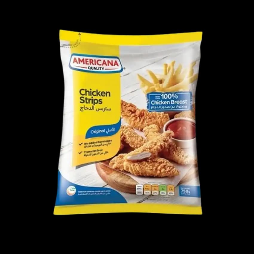 Americana Chicken Strips Plain, 750g