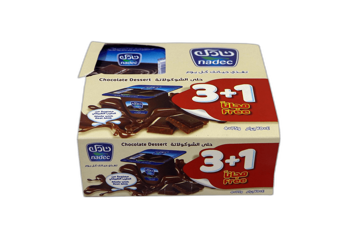 Nadec Chocolate Dessert 4 x, 75g