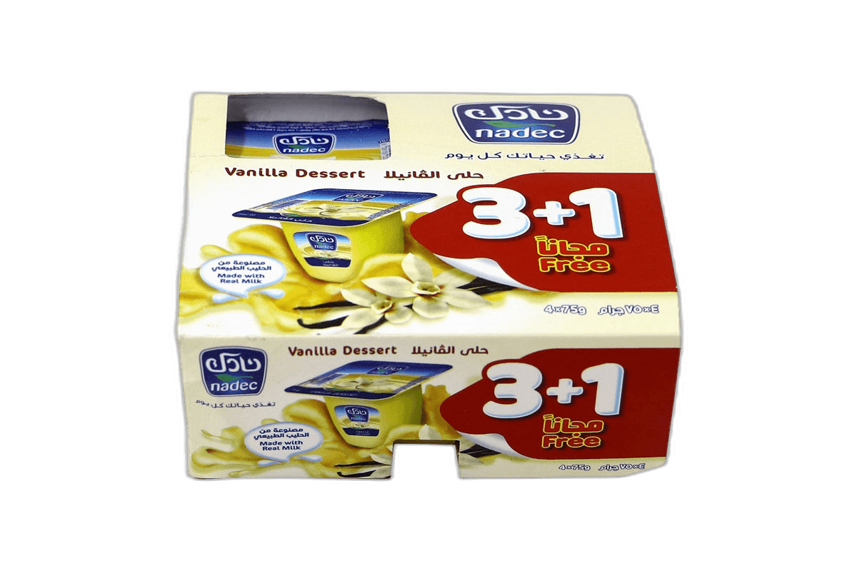 Nadec Vanilla Dessert 4 x, 75g
