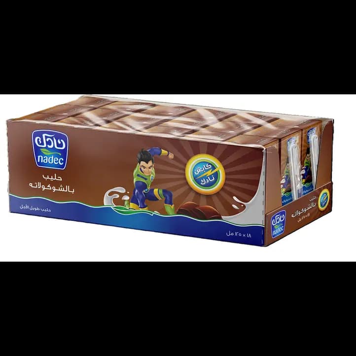 Nadec Chocolate Milk 18 x, 125ml