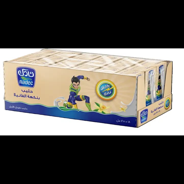 Nadec Vanilla Milk 18 x, 125ml