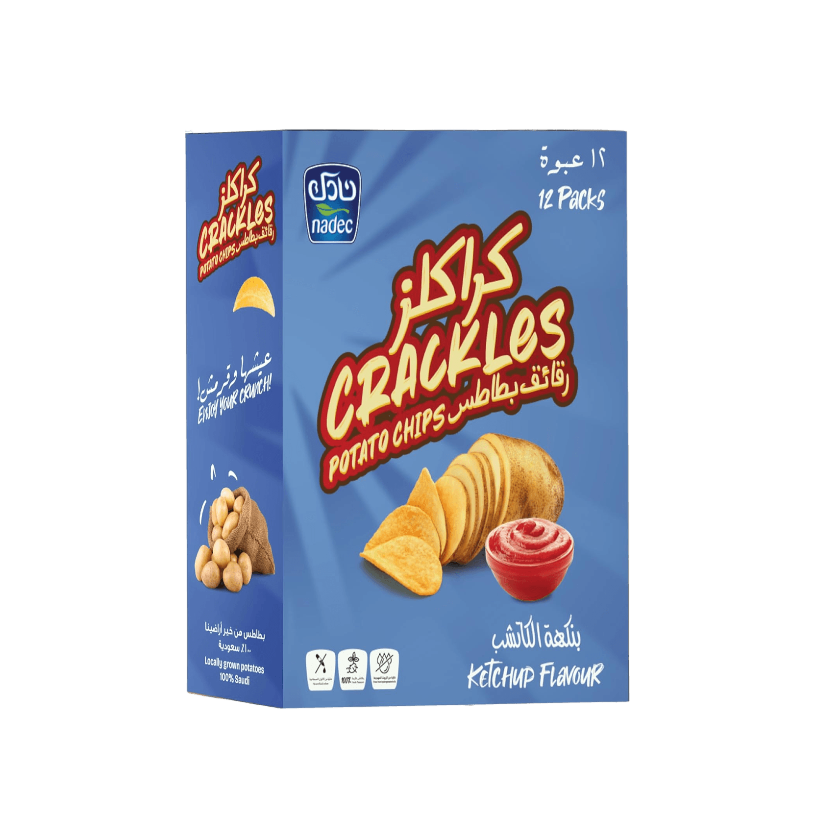 Nadec Crackles Potato Chips Ketchup 21 g