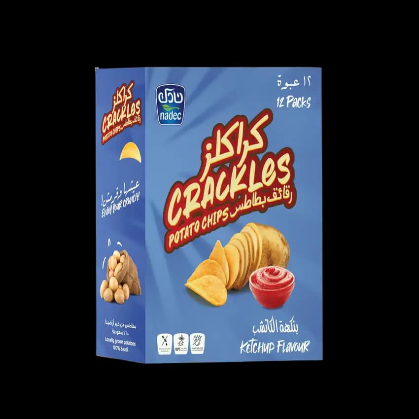 Nadec Crackles Potato Chips Ketchup, 21g