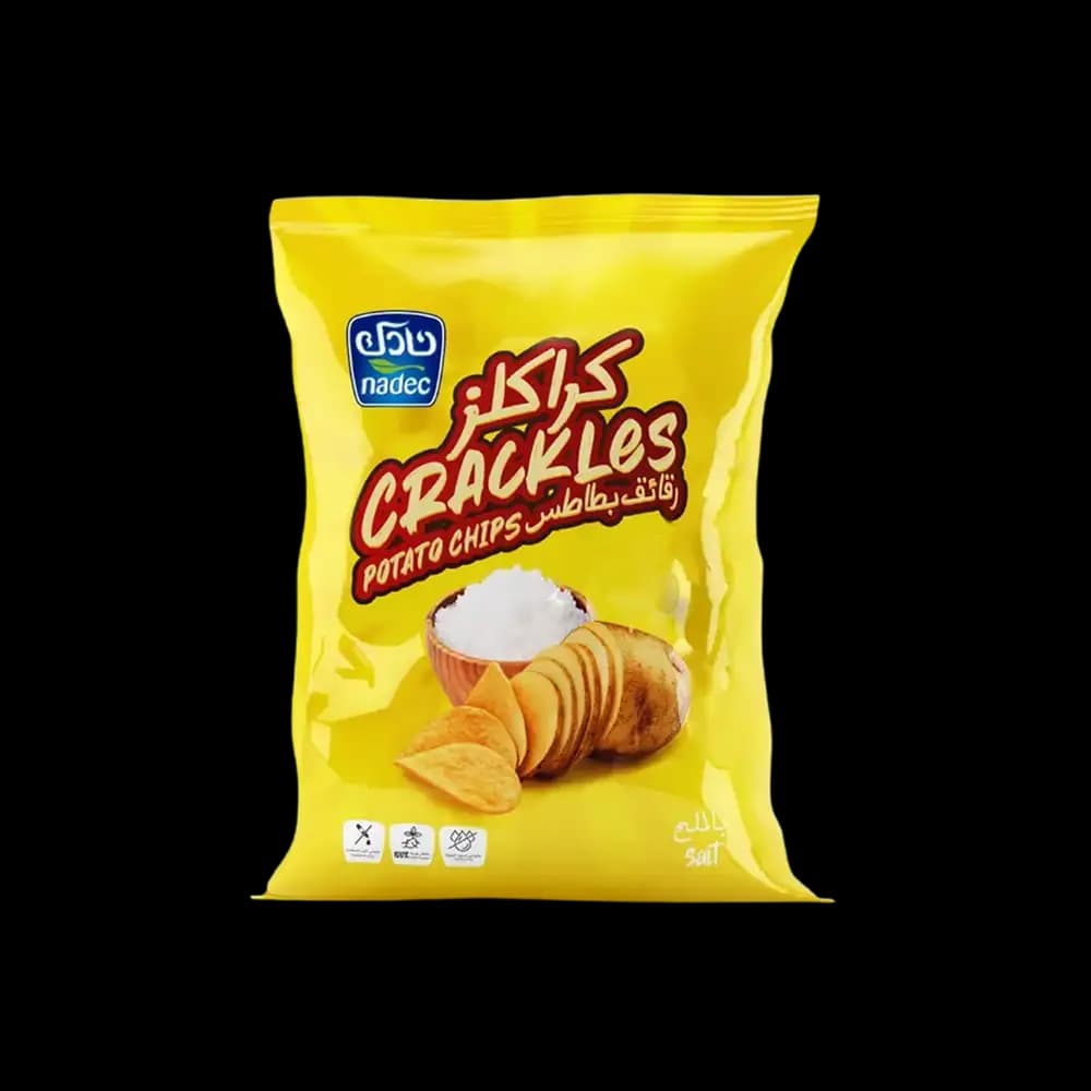 Nadec Crackles Potato Chips Salted, 40g