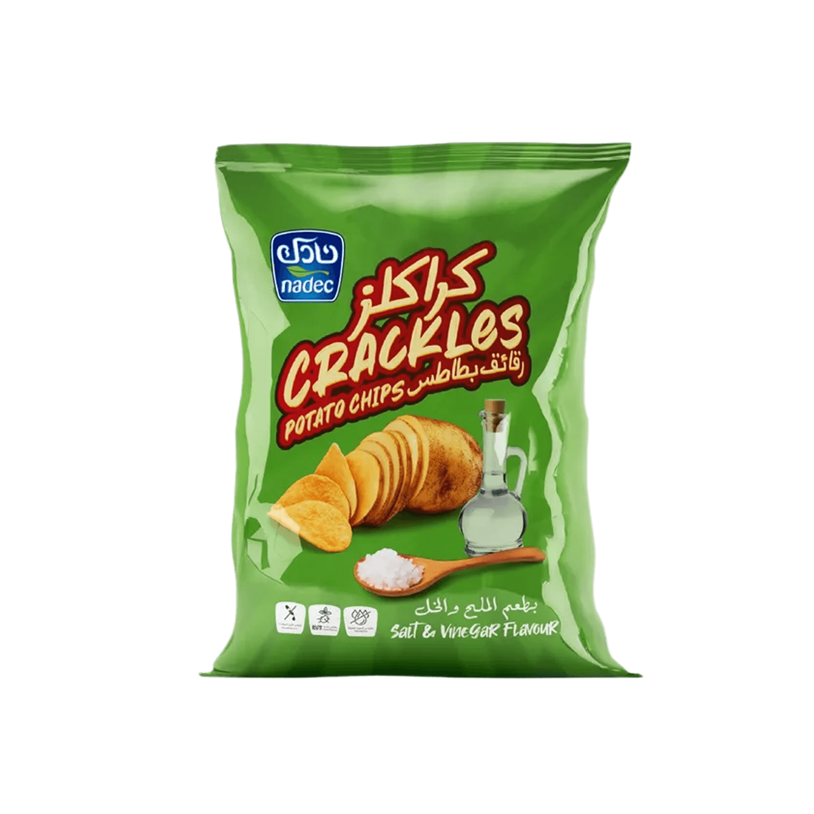 Nadec Crackles Potato Chips Salt & Vinegar, 40g
