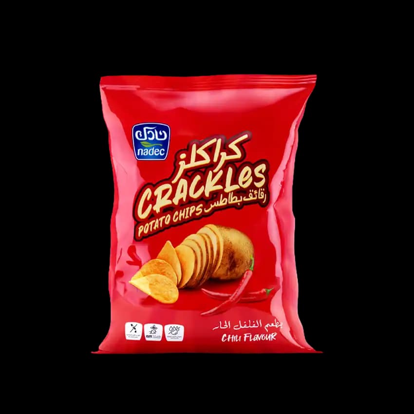 Nadec Crackles Potato Chips Chili, 155g