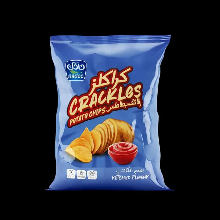 Nadec Crackles Potato Chips Ketchup, 155g