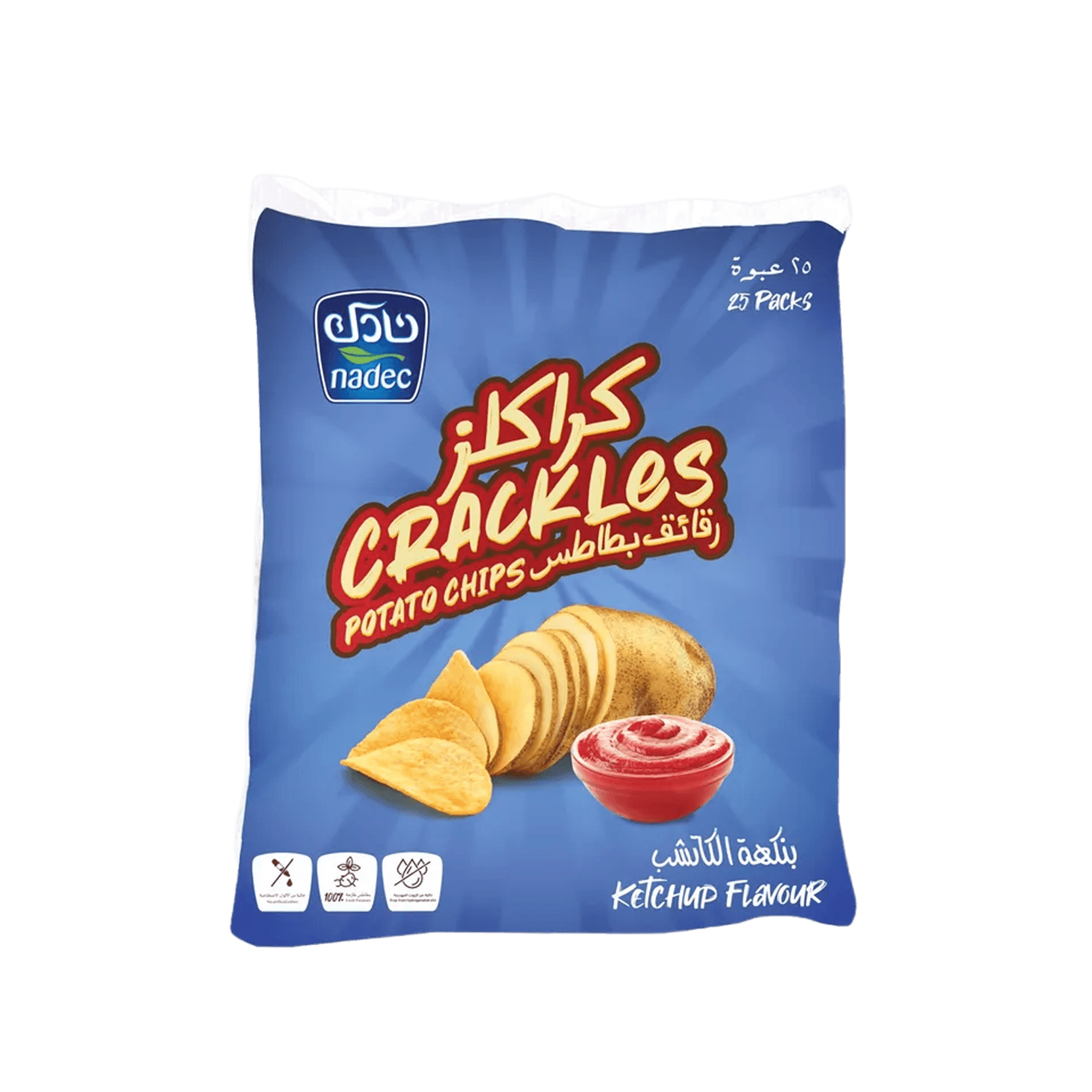 Nadec Crackles Potato Chips Ketchup 25 x 21 g