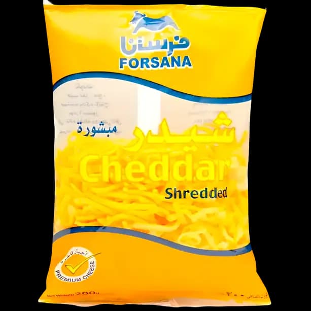Forsana Shredded Cheese Cheddar, 200g
