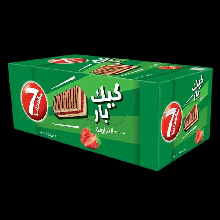 7 Days Lusine Strawberry Bar Cake 12 x 25g