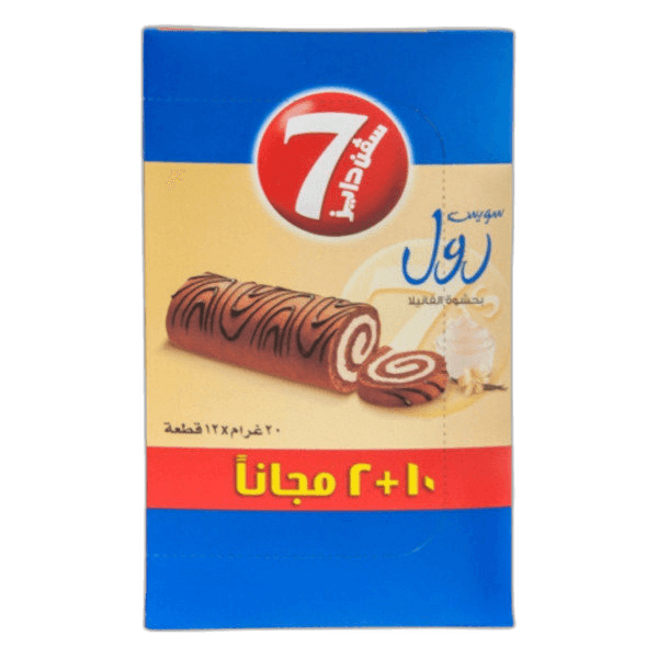 7 Days Mini Swiss Roll Vanilla 12 x 20 g