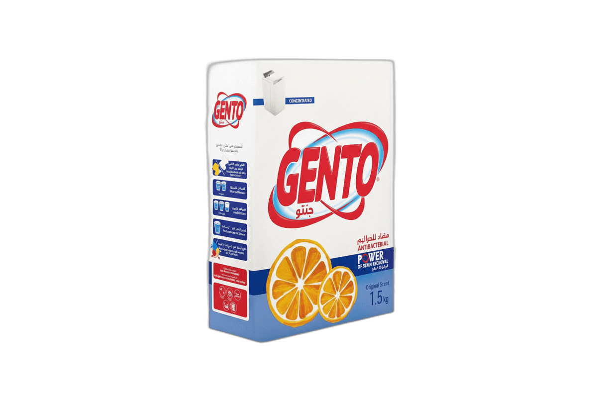 Gento Detergent Powder High Foam Scent Rose, 1.25kg