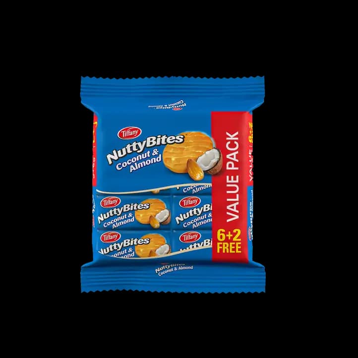 Tiffany Nutty Bites Coconut & Almnd 8 x, 72g