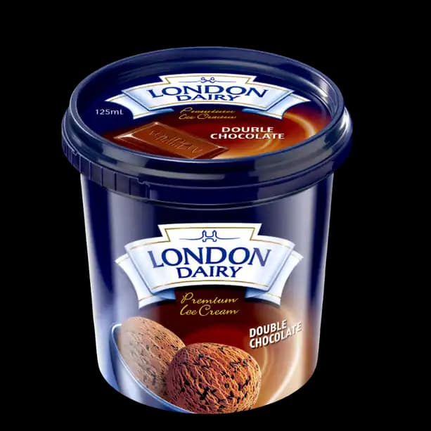 London Dairy Double Chocolate Cup Ice Cream, 125ml