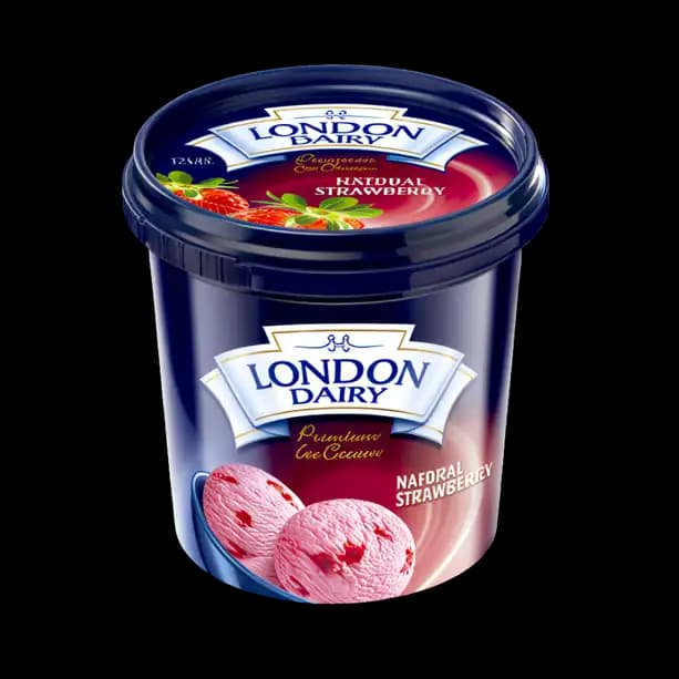 London Dairy Strawberry Ice Cream Cup, 125ml