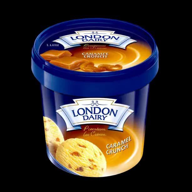 London Dairy Caramel Crunch Ice Cream, 1L