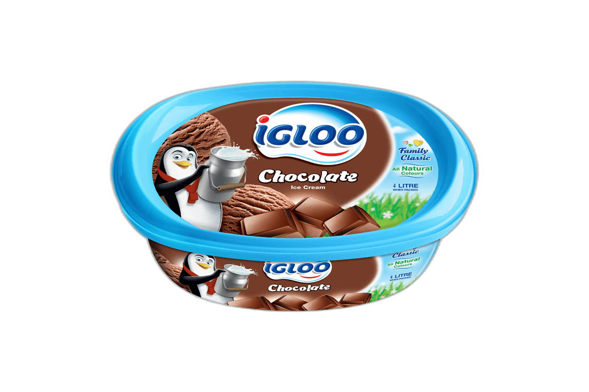 Igloo Chocolate Ice Cream 4 L