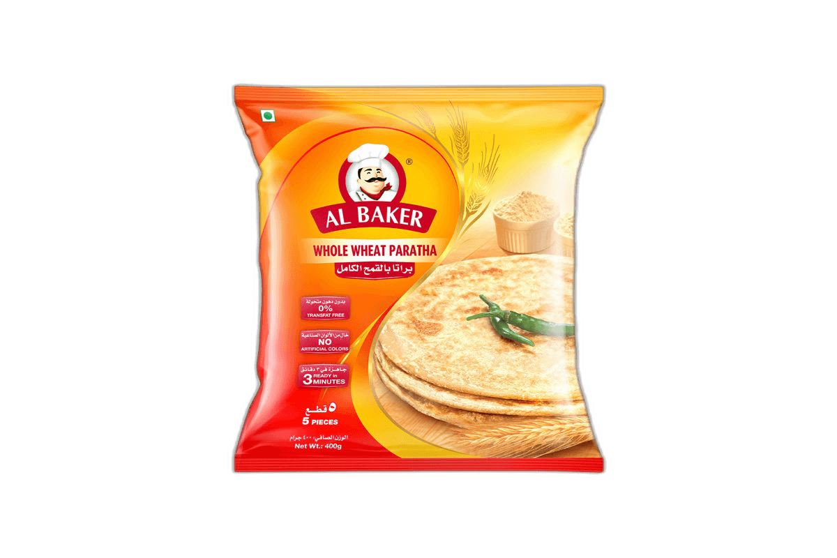 Al Baker Plain Whole Wheat Paratha 400 g