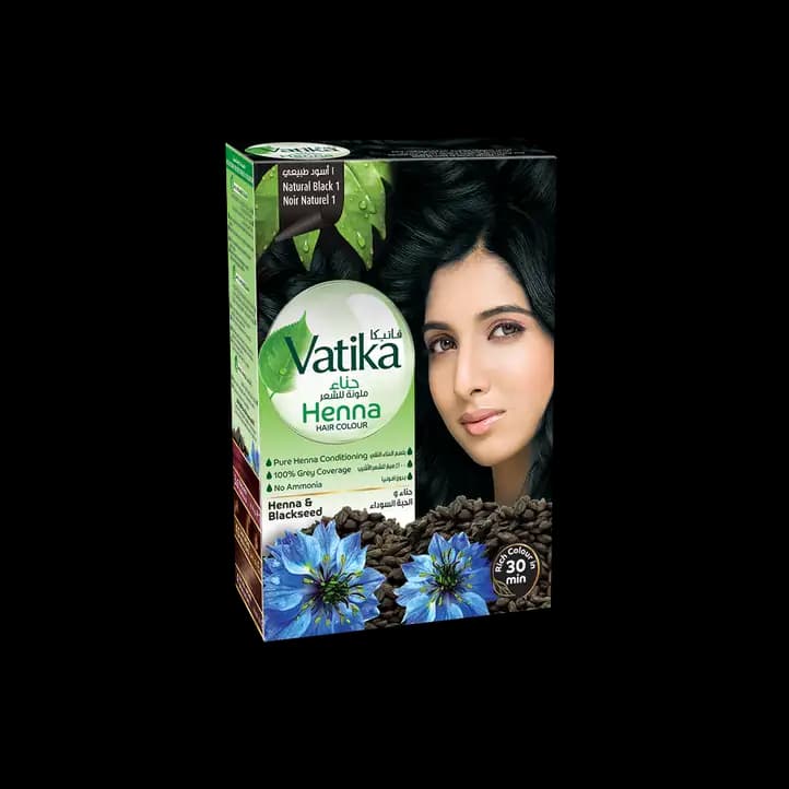 Vatika Henna Hair Colour Natural Black 6 x, 10g