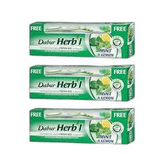 Dabur Mint & Lemon Herbal Toothpaste 3 x 150 g