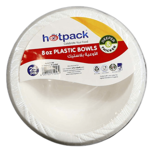 Hotpack Plastic Bowls 10 cm 25 Pack
