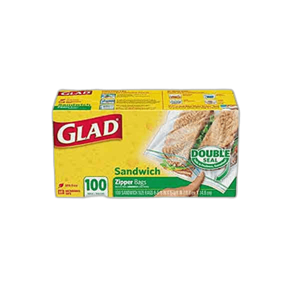 Glad Sandwich Zipper Bag 100 Pack