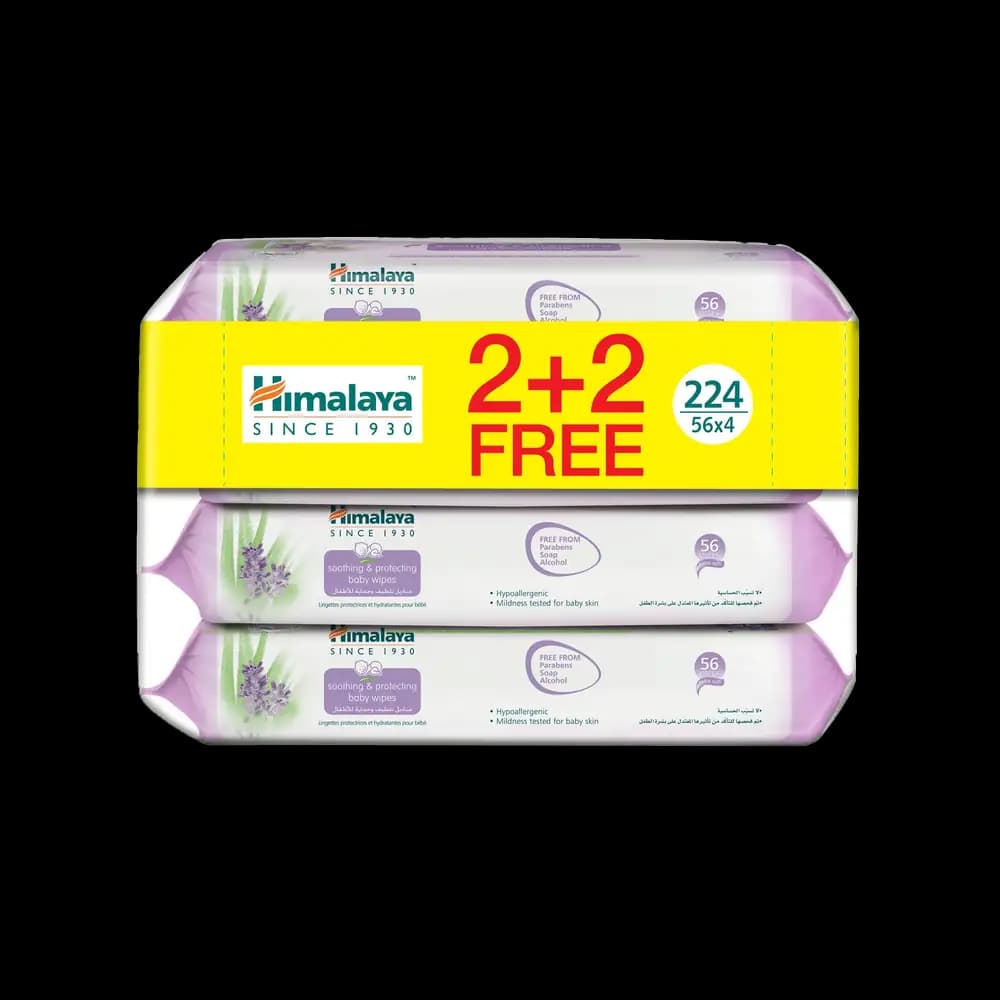 Himalaya Smoothing Baby Wipes 4 x 56s