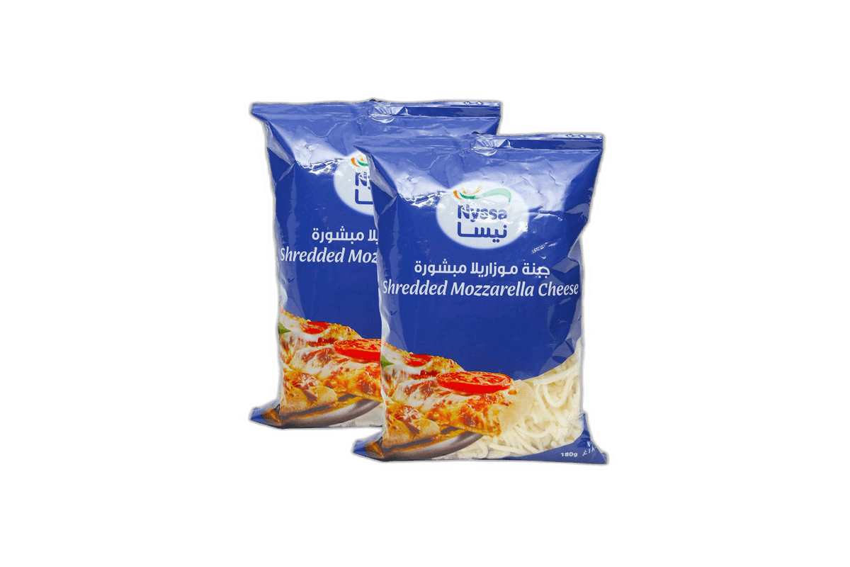 Nyssa Shredded Mozzarella Cheese 2 x, 180g