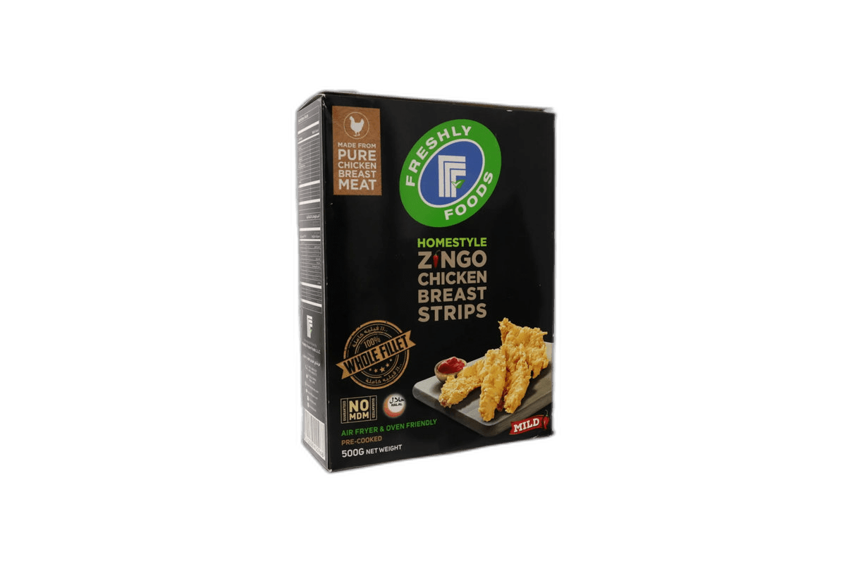 Freshly Homestyle Zingo Chicken Breast Strips, 500g