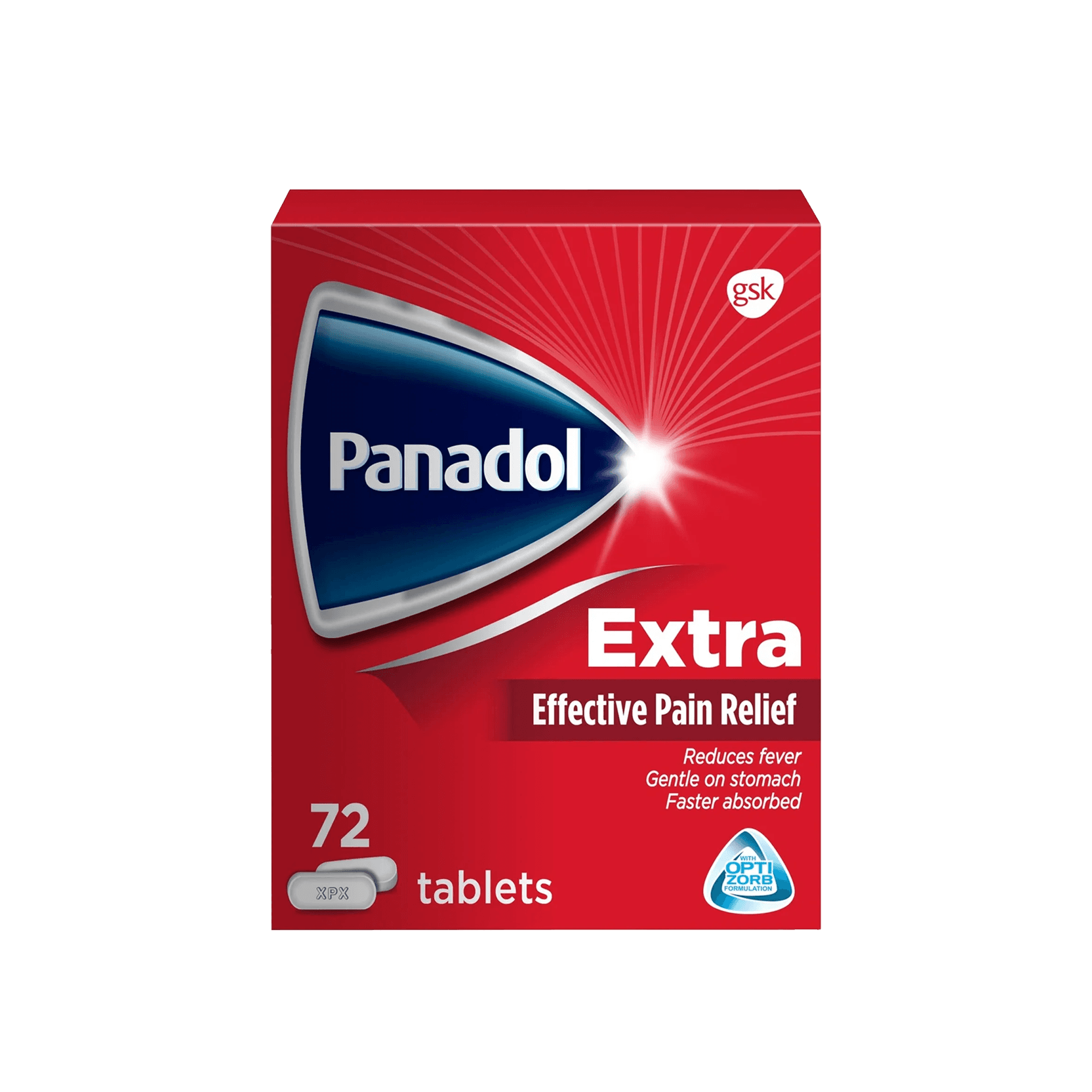 Panadol Extra with Optizorb 72 Pack