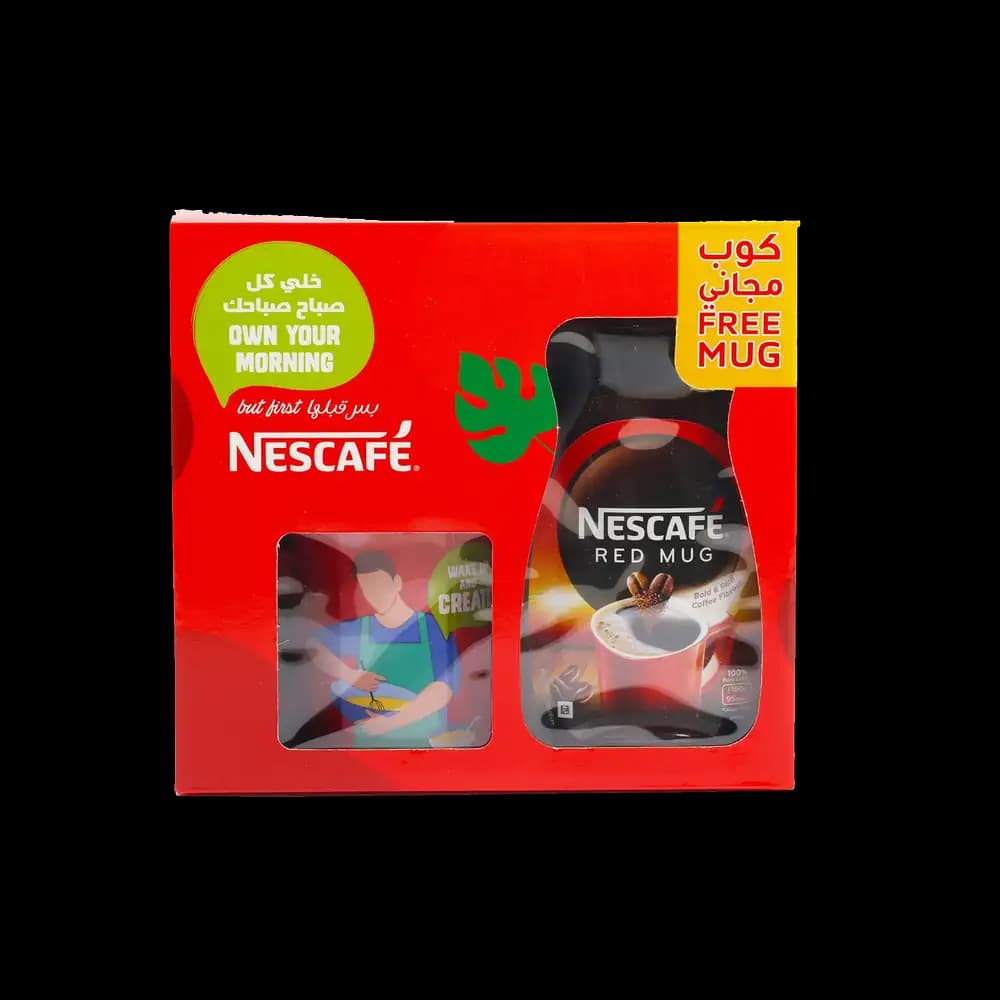Nescafe Red Mug Jar, 190g + Mug
