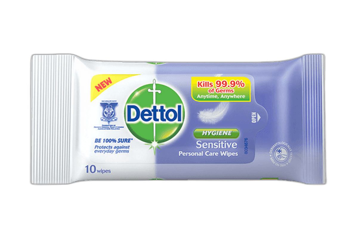 Dettol Antibacterial Sensitive Wipes 10s